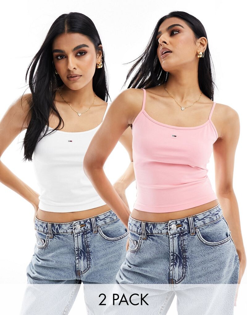 

Tommy Hilfiger — Essential — набор из 2 разноцветных топов на тонких бретельках