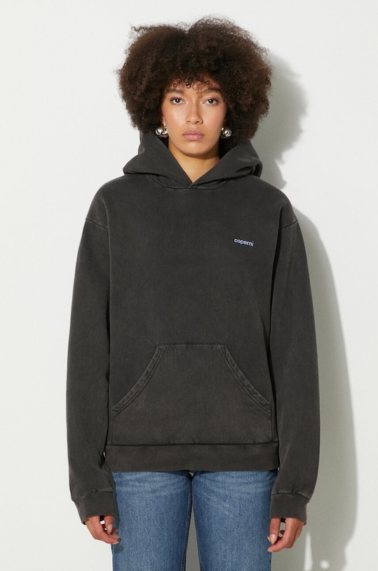 

Коперни худи с капюшоном Horn в стиле washed Coperni, черный