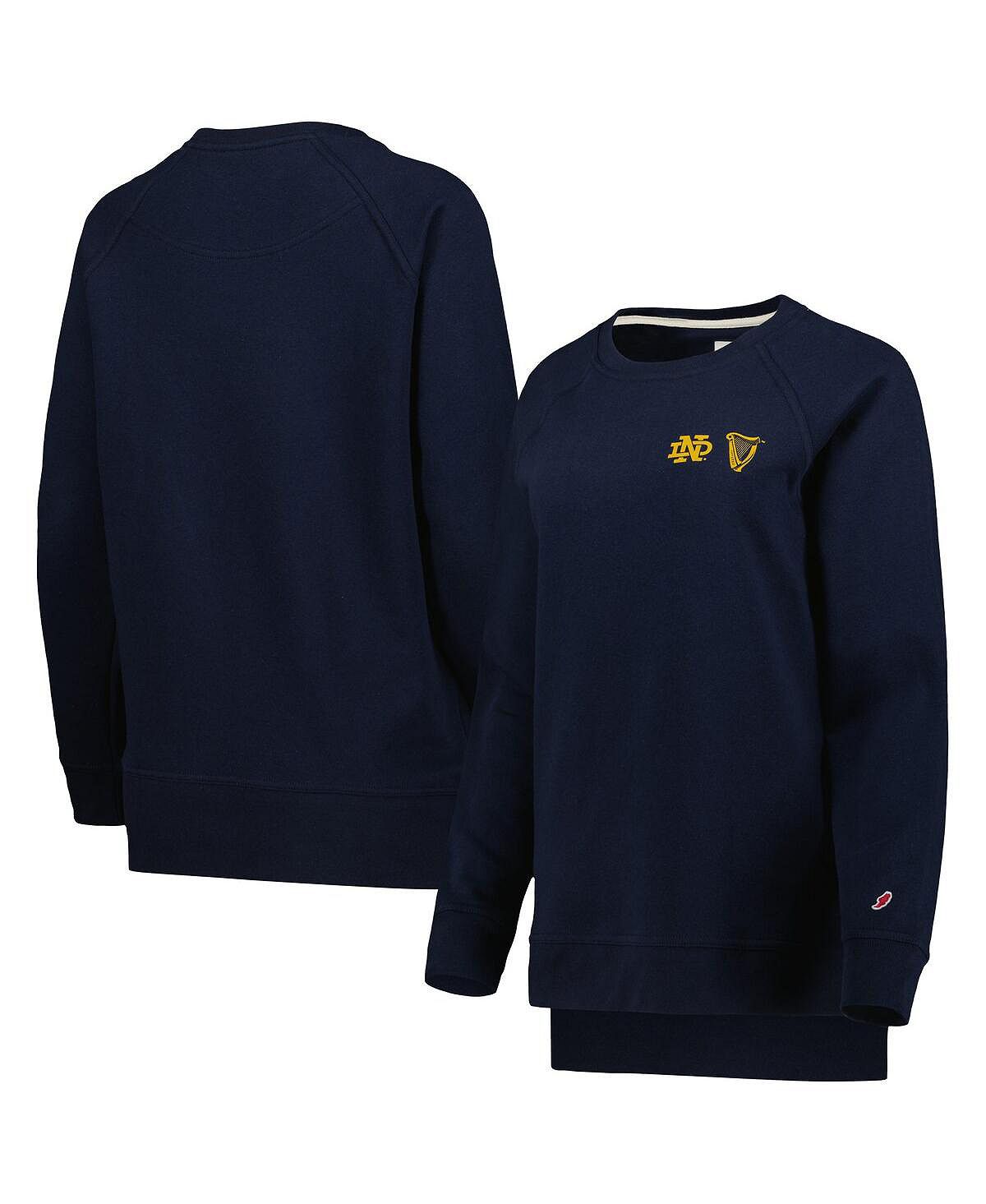 

Женский темно-синий свитшот реглан Notre Dame Fighting Irish Guinness Academy League Collegiate Wear, темно-синий