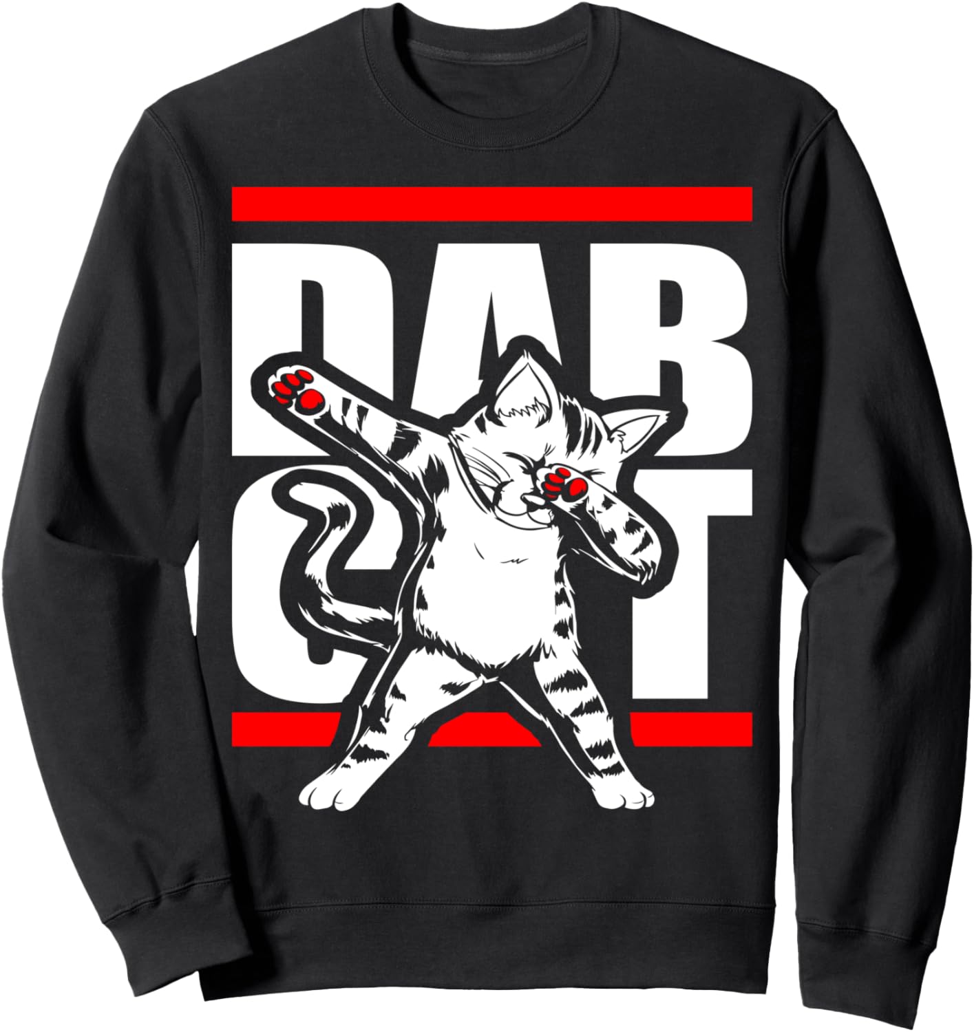 

Толстовка с забавным рисунком кота, танцующего даб Dab Cat Tshirt - Funny Dabbing Cat Dab Dance Shirt, черный