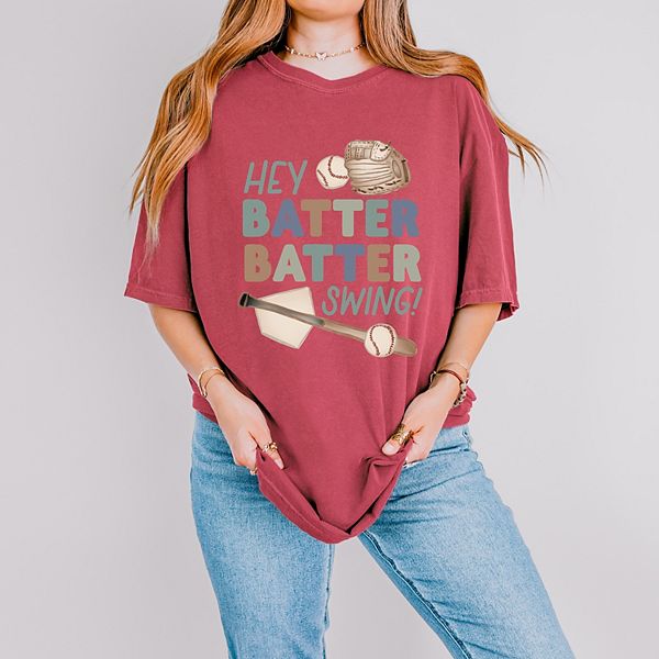 

Футболка с принтом Hey batter batter swing, окрашенная в стиле watercolor Simply Sage Market, Crimson, Зеленый, Футболка с принтом Hey batter batter swing, окрашенная в стиле watercolor Simply Sage Market, Crimson
