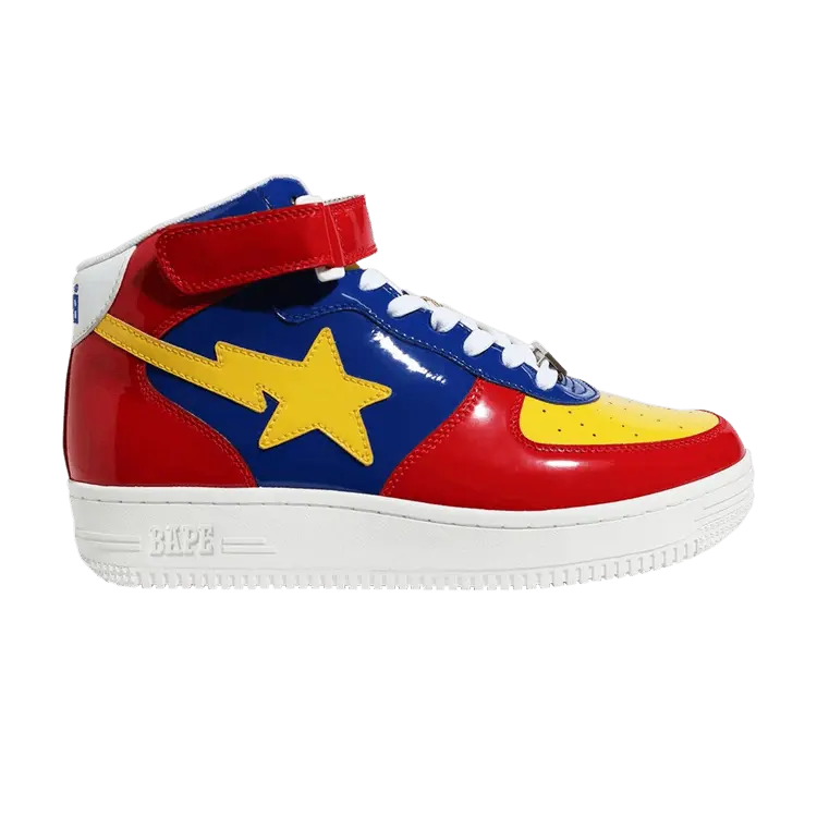 

Кроссовки BAPE Bapesta Mid 'Red Multi', разноцветный