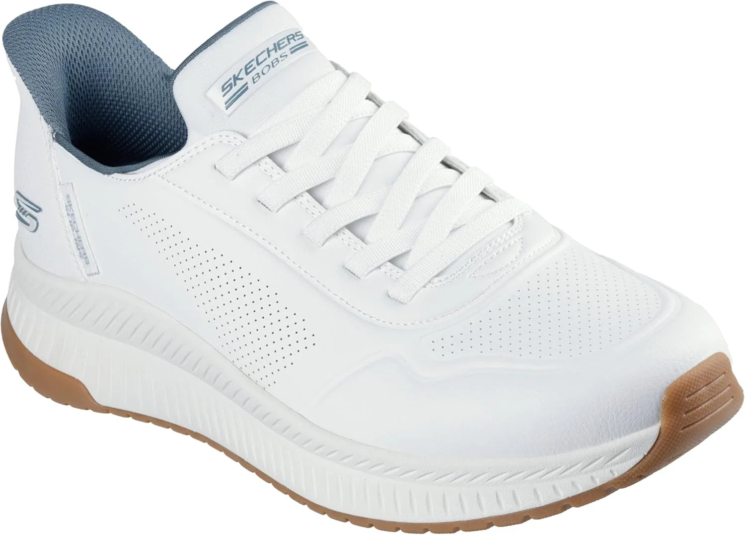 Мужские туфли Skechers BOBS Squad 4 Direct без шнурков, White — фото 4
