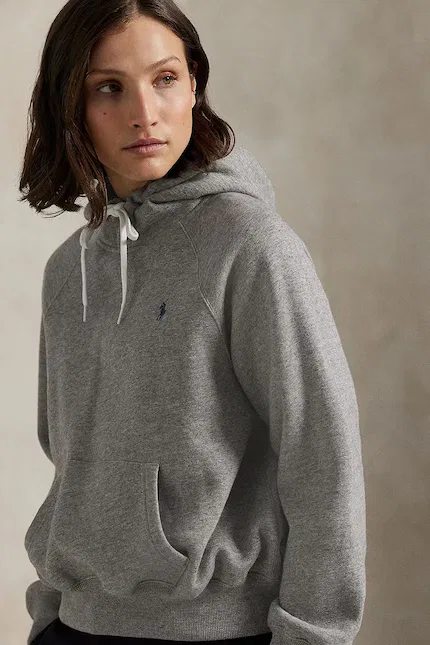 Худи женское с капюшоном Polo Ralph Lauren, серый — фото 4