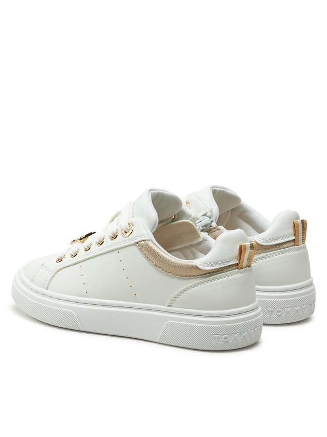 Кроссовки Low Cut Lace-Up Sneaker T3A9-33743-1355 M Tommy Hilfiger, белый — фото 3