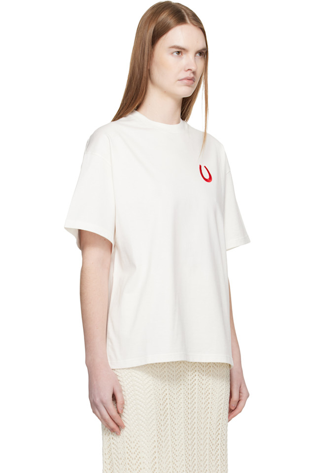 Jil Sander Белая хлопковая футболка с круглым вырезом — фото 2
