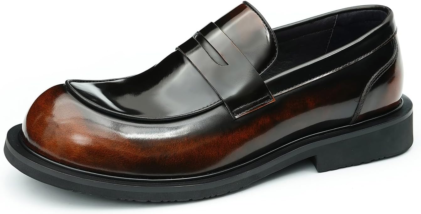 

Мужские лоферы и слипоны Формальная обувь Модная повседневная деловая свадебная кожаная летняя обувь Лоферы с монетницей Mocasines Hombre Santimon, коричневый