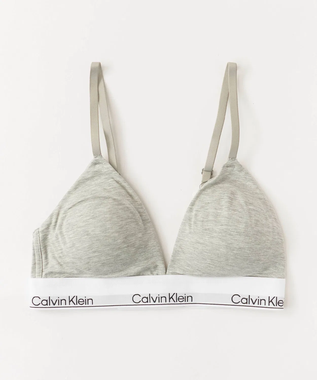 Бра-топ Calvin Klein треугольный без косточек серый