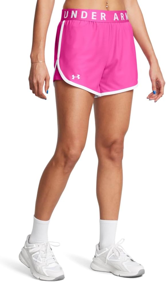 

Женские шорты Under Armour Play Up 5", (652) Rebel Pink/White/White