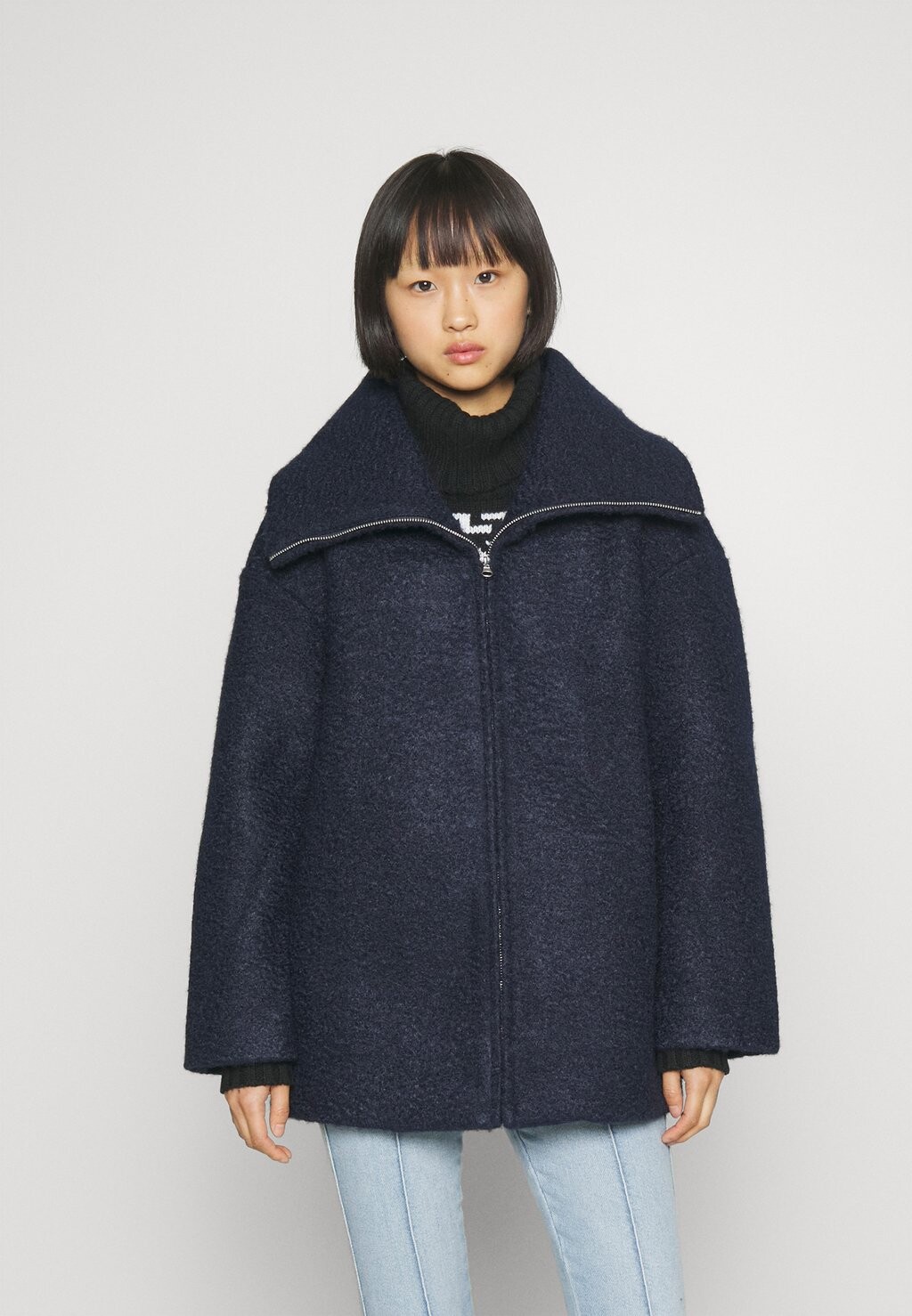 

Полупальто Onlasta Zip Coat ONLY Petite, цвет night sky