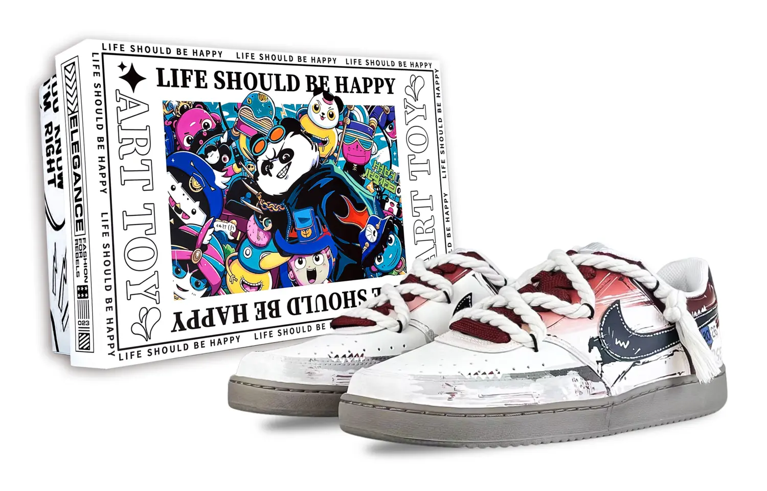 

Nike Court Vision Fairyland, износостойкие низкие скейтбордистские кроссовки для критических моментов, унисекс, белый, серый, красные