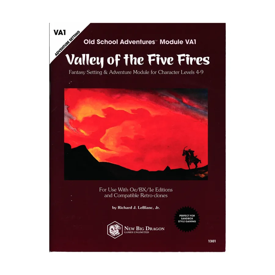 

Модуль Valley of the Five Fires, Old School Adventures