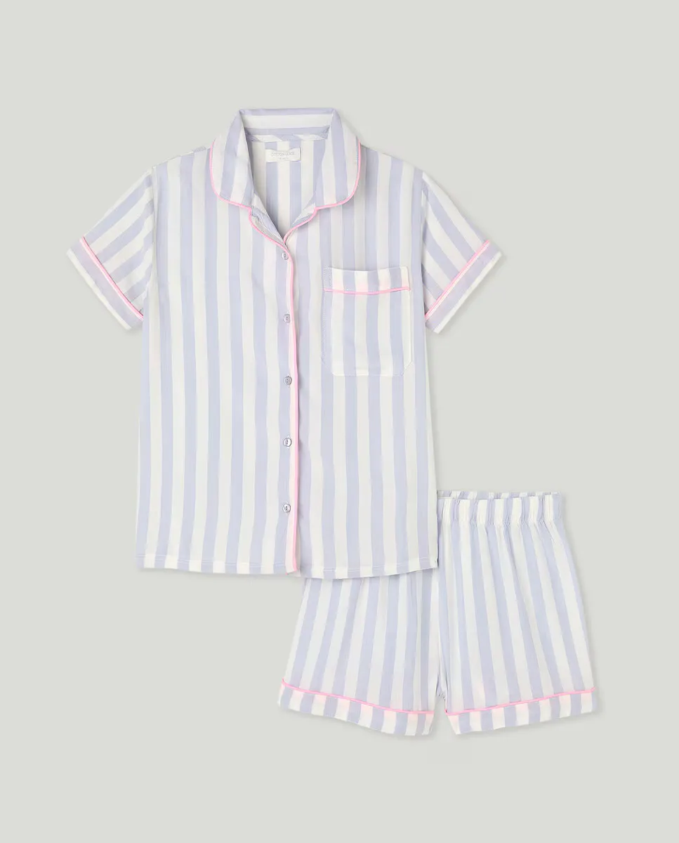

Пижама для девочки с цветами и застежкой на пуговицы Cotton Juice, синий