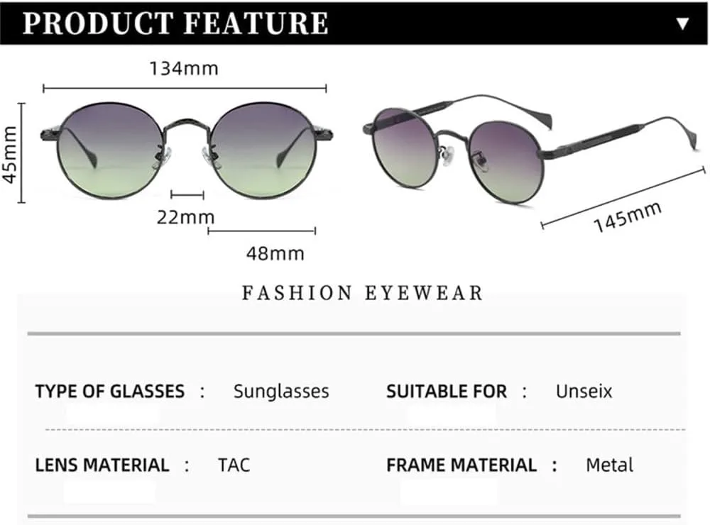 

Круглые поляризованные солнцезащитные очки из сплава для женщин, мужские солнцезащитные очки для вождения, винтажные очки с защитой от УФ-излучения UV400 LANGSER, C13
