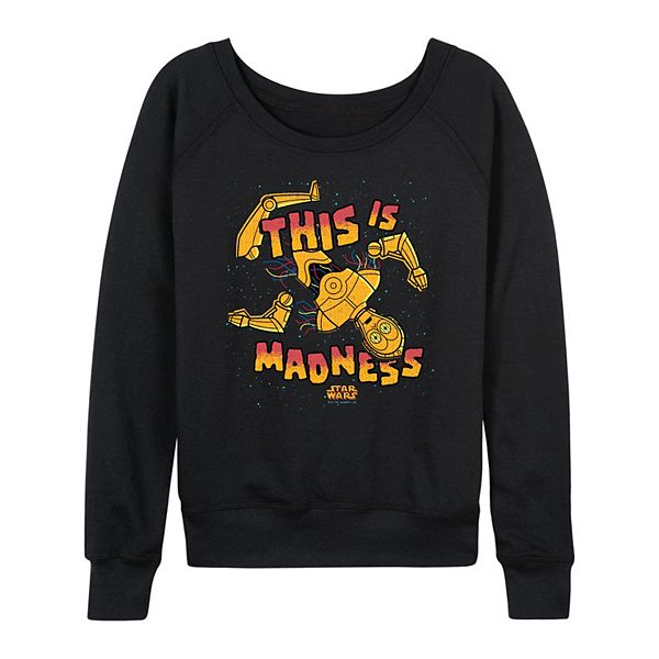 

Женская футболка с длинным рукавом C-3PO из френч терри Star Wars, Black