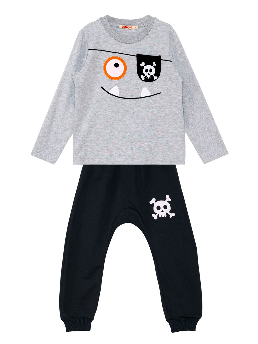 

Спортивный костюм Denokids Happy Pirate, светло-серый