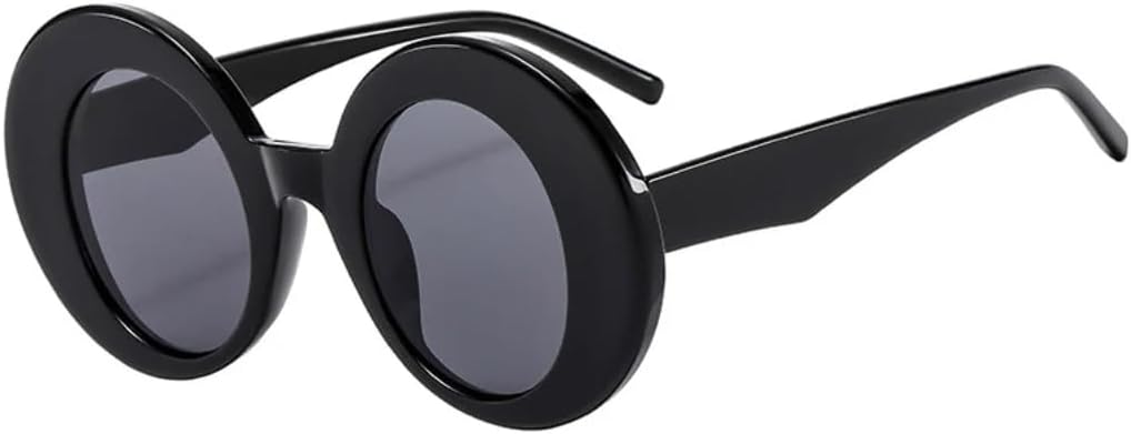 

Солнцезащитные очки для мужчин и женщин - защита UV400 - большие овальные, с ярким градиентом, в стиле панк, для занятий спортом на открытом воздухе и вождения DSVIGF, Black Gray