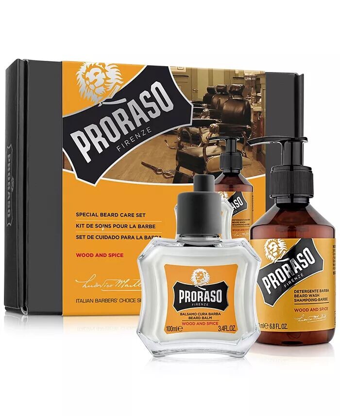 2 шт. Набор для ухода за новой или короткой бородой - аромат дерева и специй Proraso — фото 4