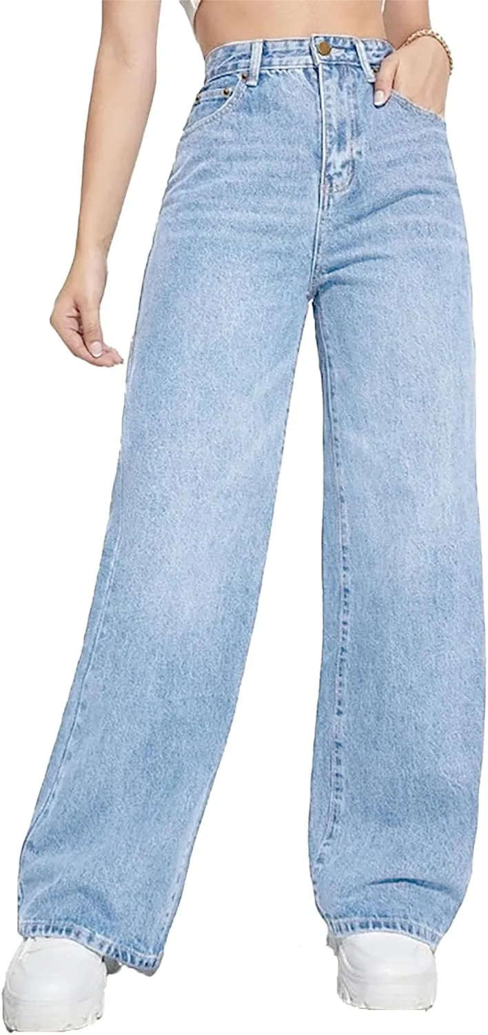 

Женские джинсы Wide Leg High Waisted с пятью карманами