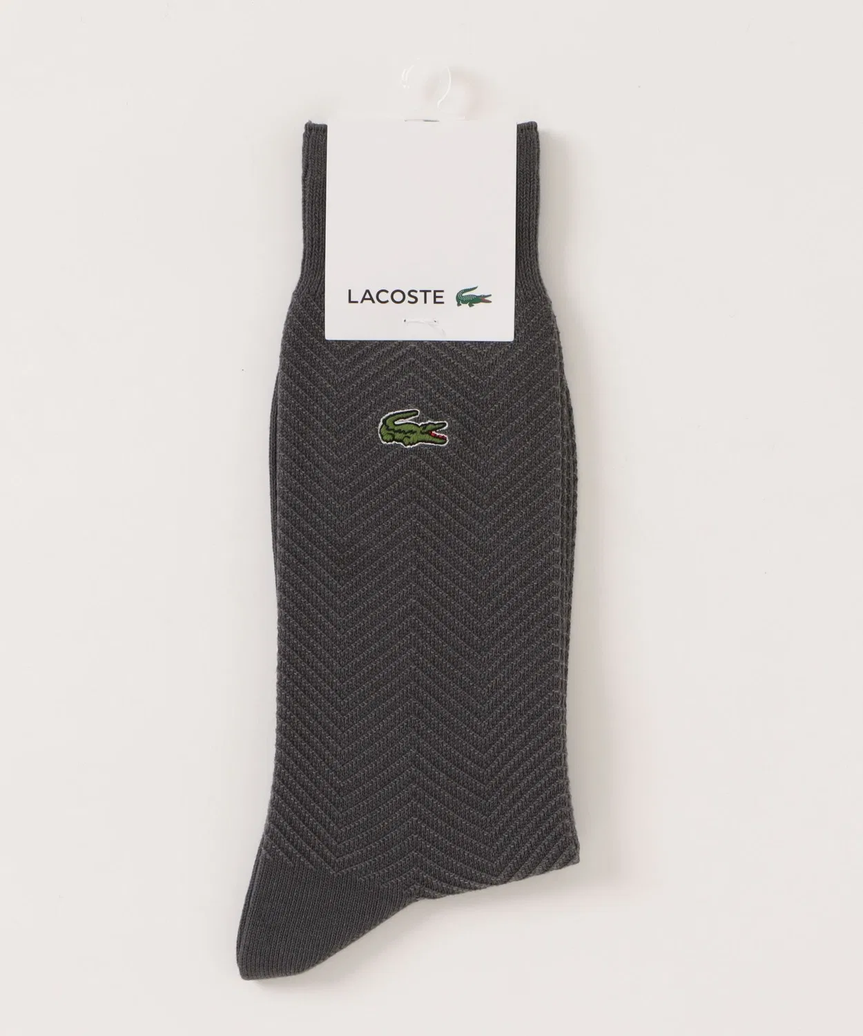 Носки Lacoste с узором елочка, цвет серый