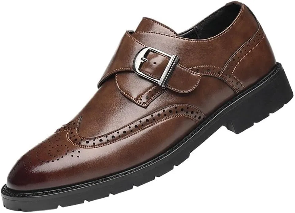 Лоферы кожаные с перфорацией Brogue, коричневый DHFIRUFSHLO