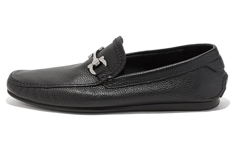 

Туфли мужские Ferragamo с металлической пряжкой, черный