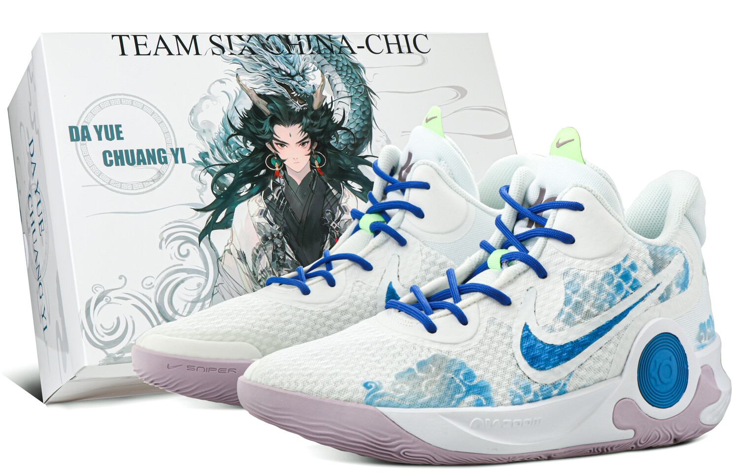 

Баскетбольные кроссовки KD Trey 5 IX унисекс средней высоты, белые/синие Nike