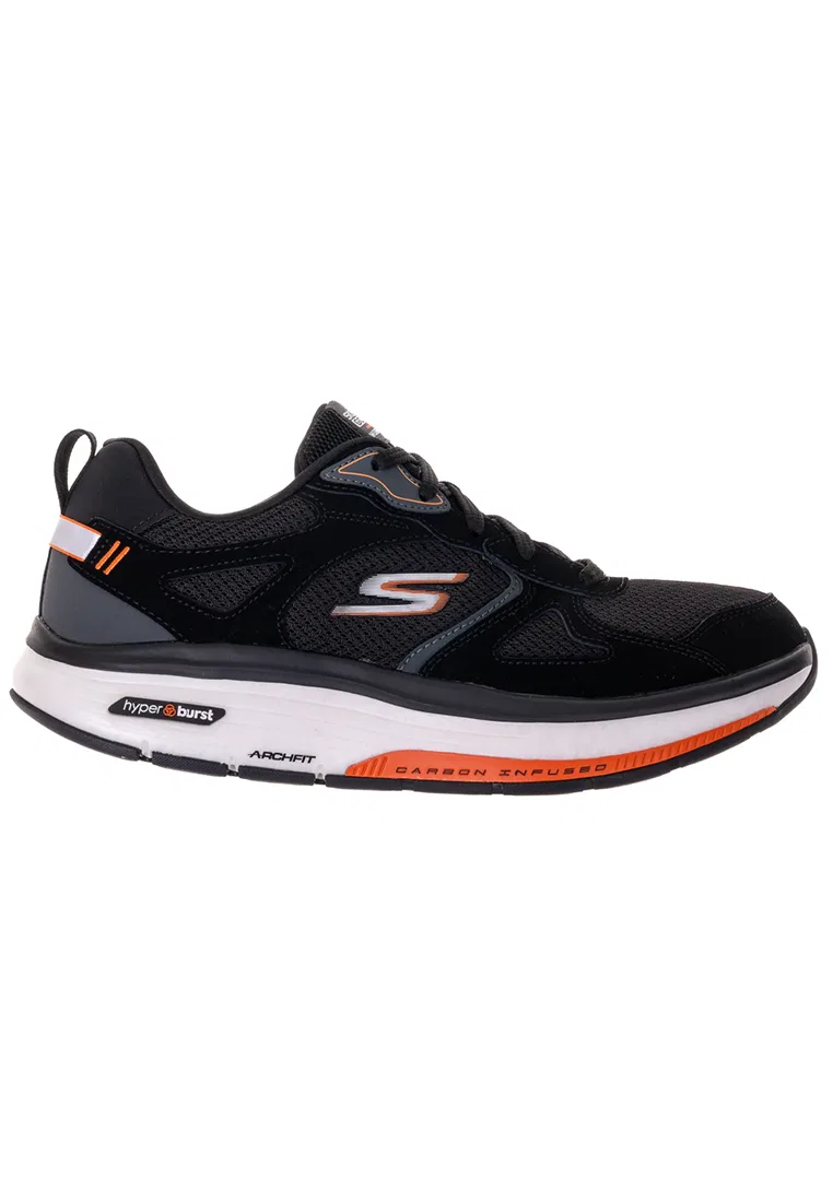 Кроссовки мужские для ходьбы и тренировок, GO WALK WORKOUT WALKER, Skechers, черный/оранжевый