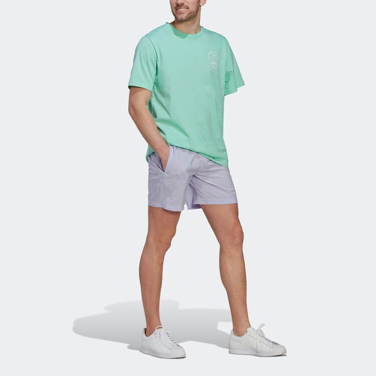 Повседневные шорты мужские фиолетовые Adidas Originals, фиолетовый — фото 2