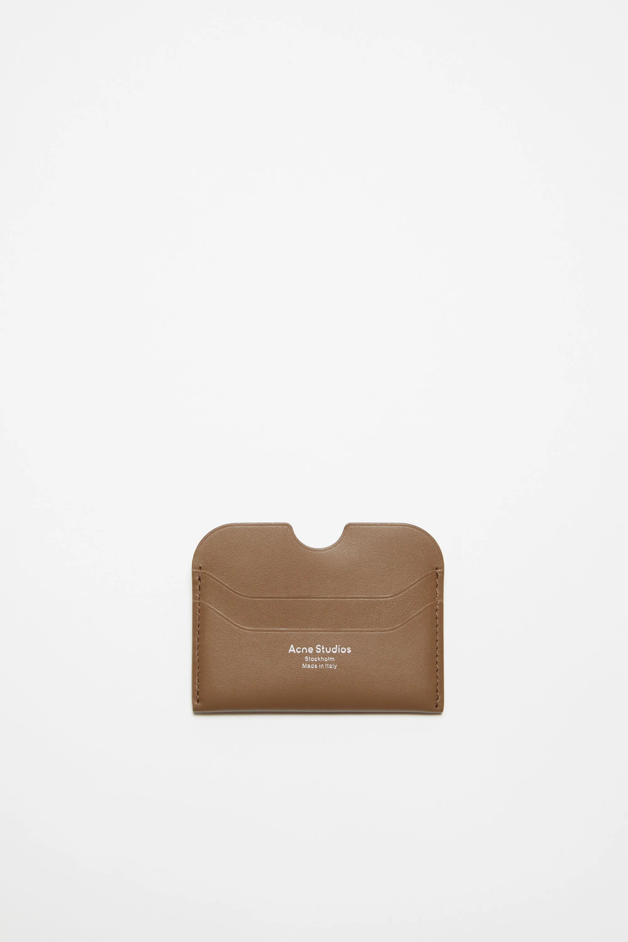 

Кожаный держатель для карт Acne Studios, Camel brown