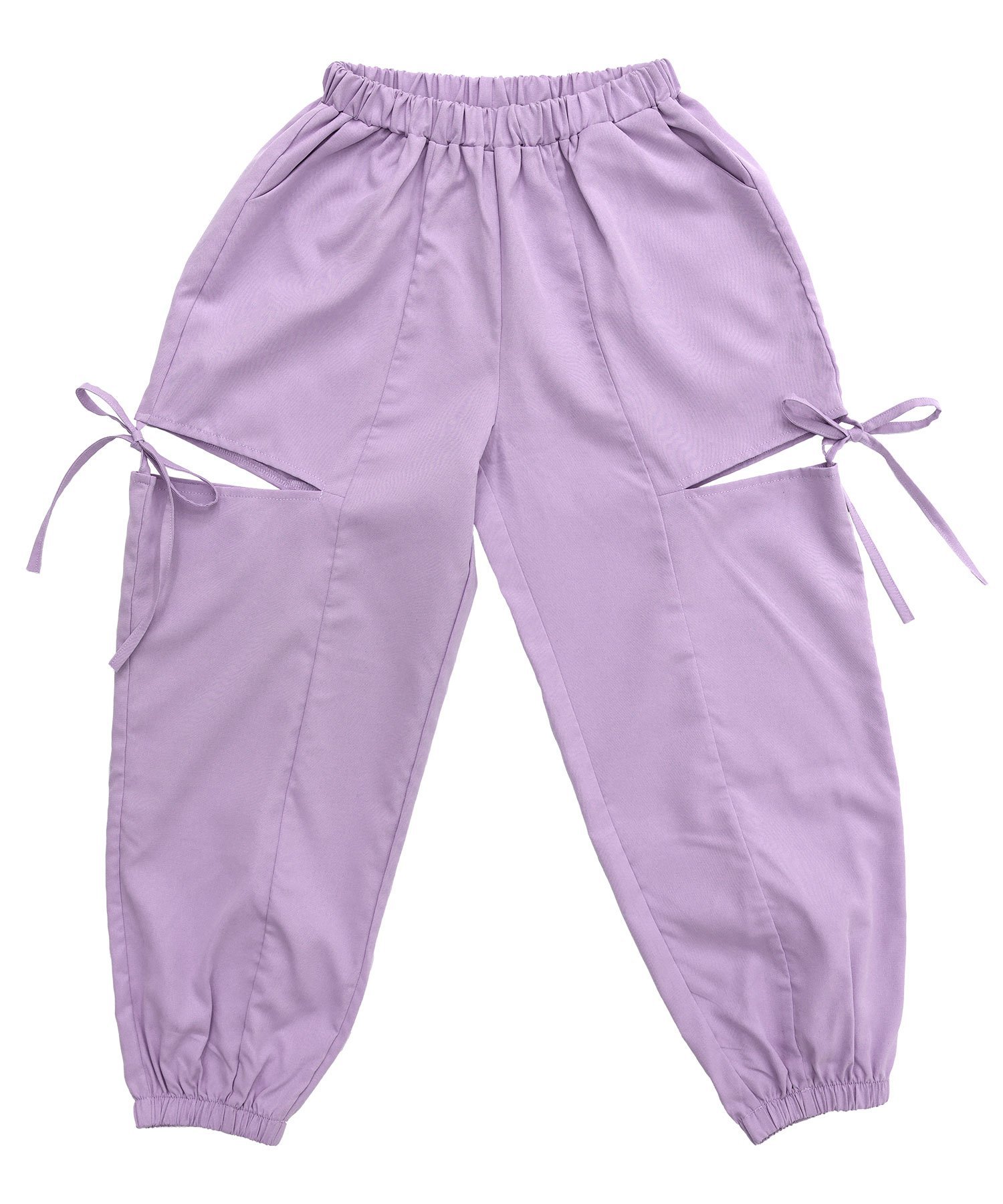 Брюки-карго Bee с лентой и карманами, детская одежда для девочек Bee, Lavender x Cutout — фото 4