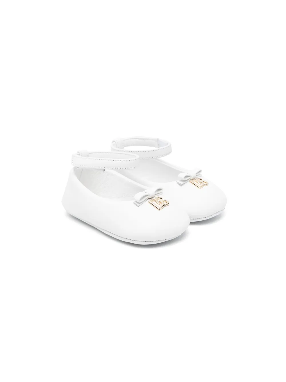 

Балетки с логотипом Dolce & Gabbana Kids, белый