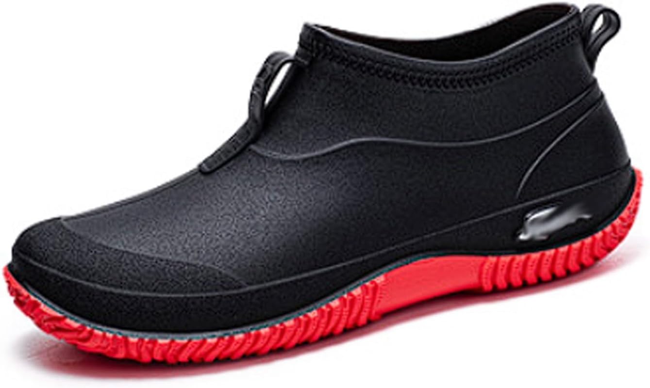 

Мужские водонепроницаемые низкие сапоги CLINGRE, нескользящие резиновые для рыбалки, строительства, кухни, мойки автомобиля (красные, 9) Clingre Boutique Shop