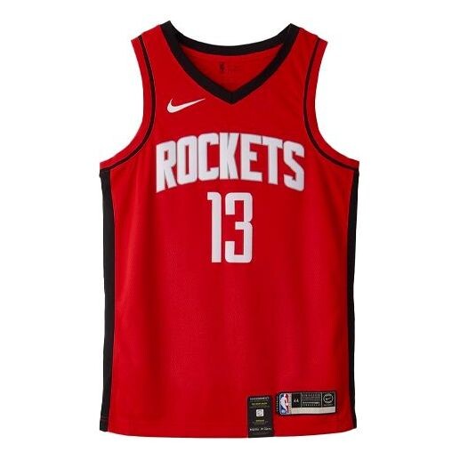 

Спортивная футболка nba casual sports basketball jersey sw fan edition 19-20 season houston rockets no. 13 red Nike, красный