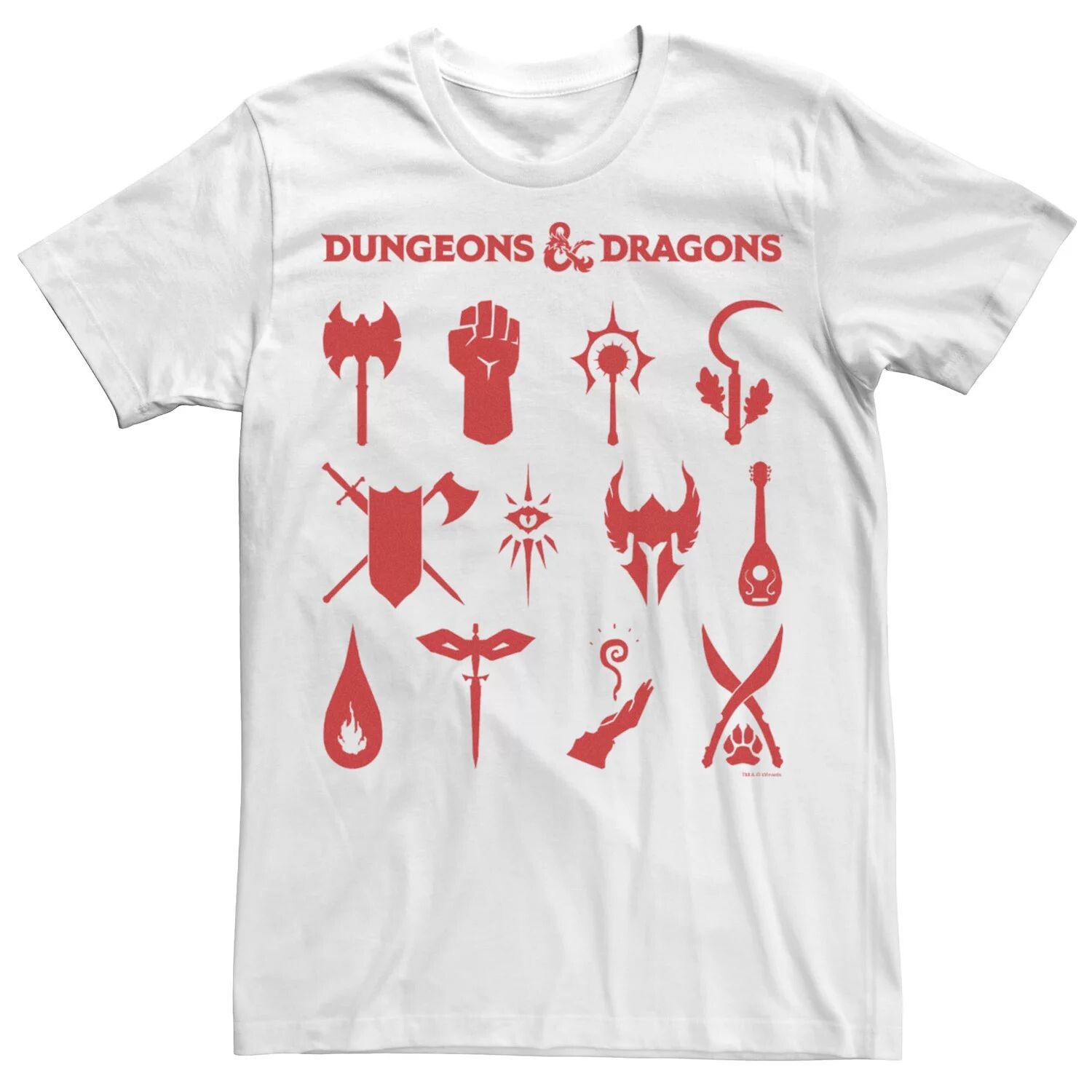 

Мужская футболка Dungeons And Dragons Classes Icons Licensed Character