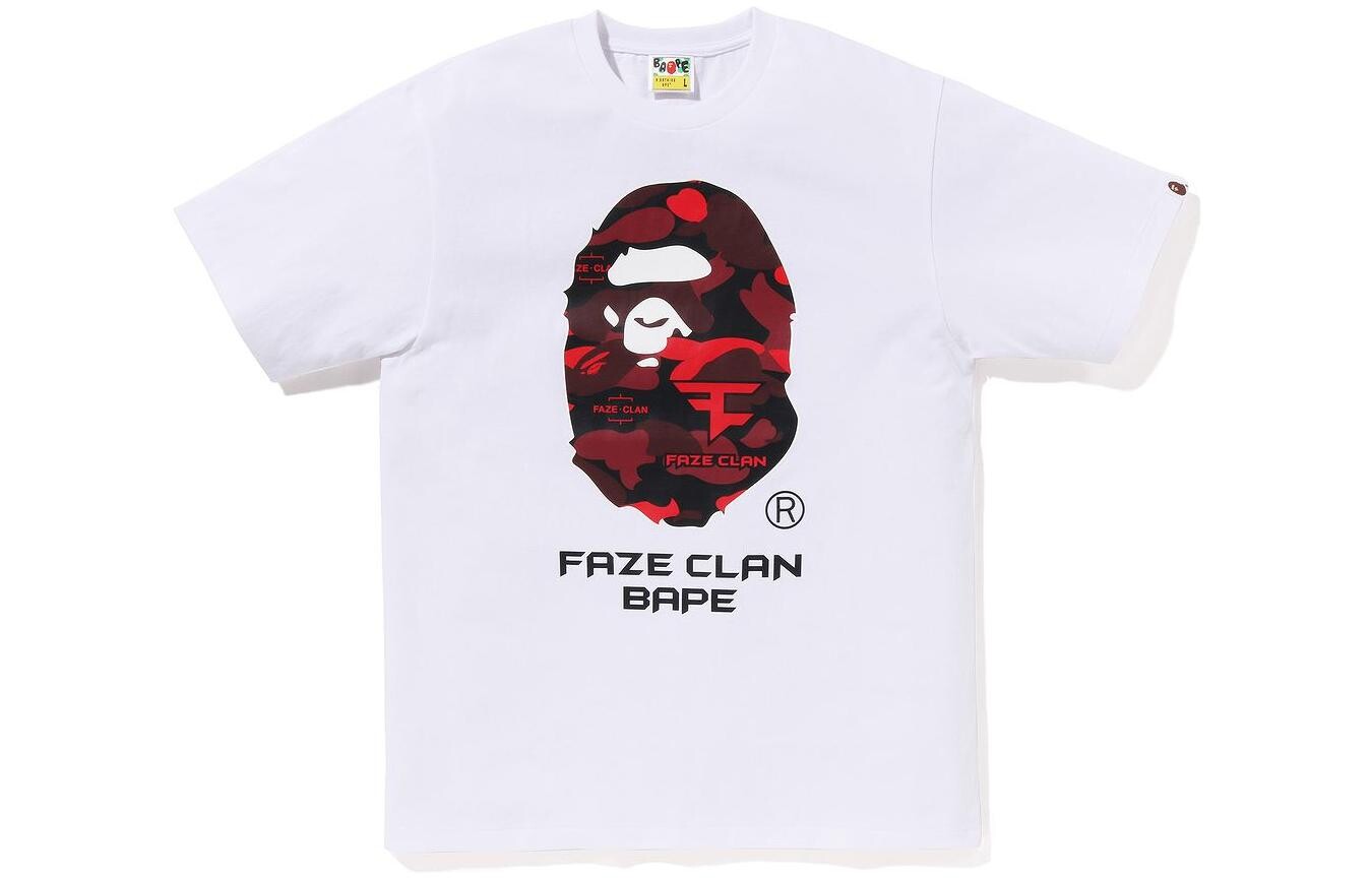 

Футболка BAPE X Faze Clan белая A Bathing Ape, белый