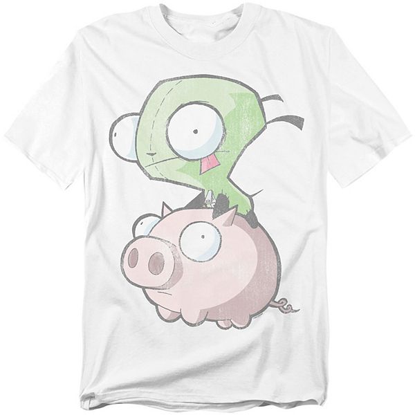 

Футболка Big & Tall с принтом Invader Zim и свиньи Licensed Character
