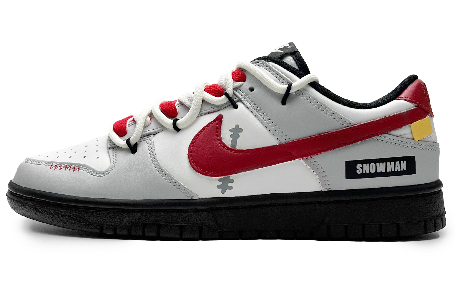 

Nike Кроссовки для скейтбординга Dunk Anti-Slip, износостойкие, низкие, мужские, серо-красные