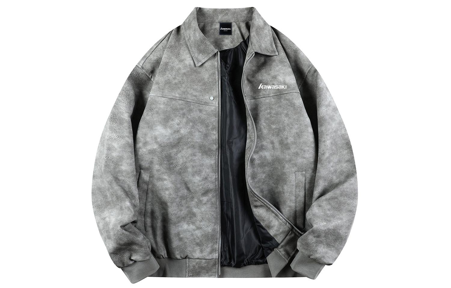 

Kawasaki Кожаная куртка унисекс, Light Gray