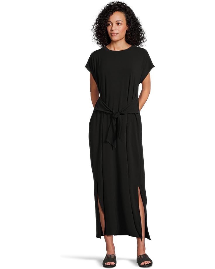 

Платье Eileen Fisher Crew Neck Maxi Dress, черный