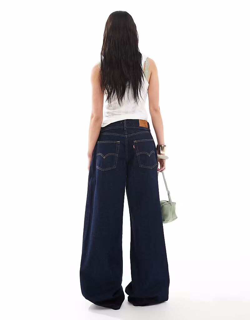 Джинсы Levi's XL прямого свободного кроя темно-синего цвета — фото 2