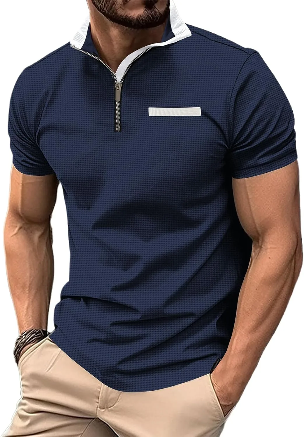 

Мужская футболка поло с коротким рукавом, casual, slim fit CHXLQQX