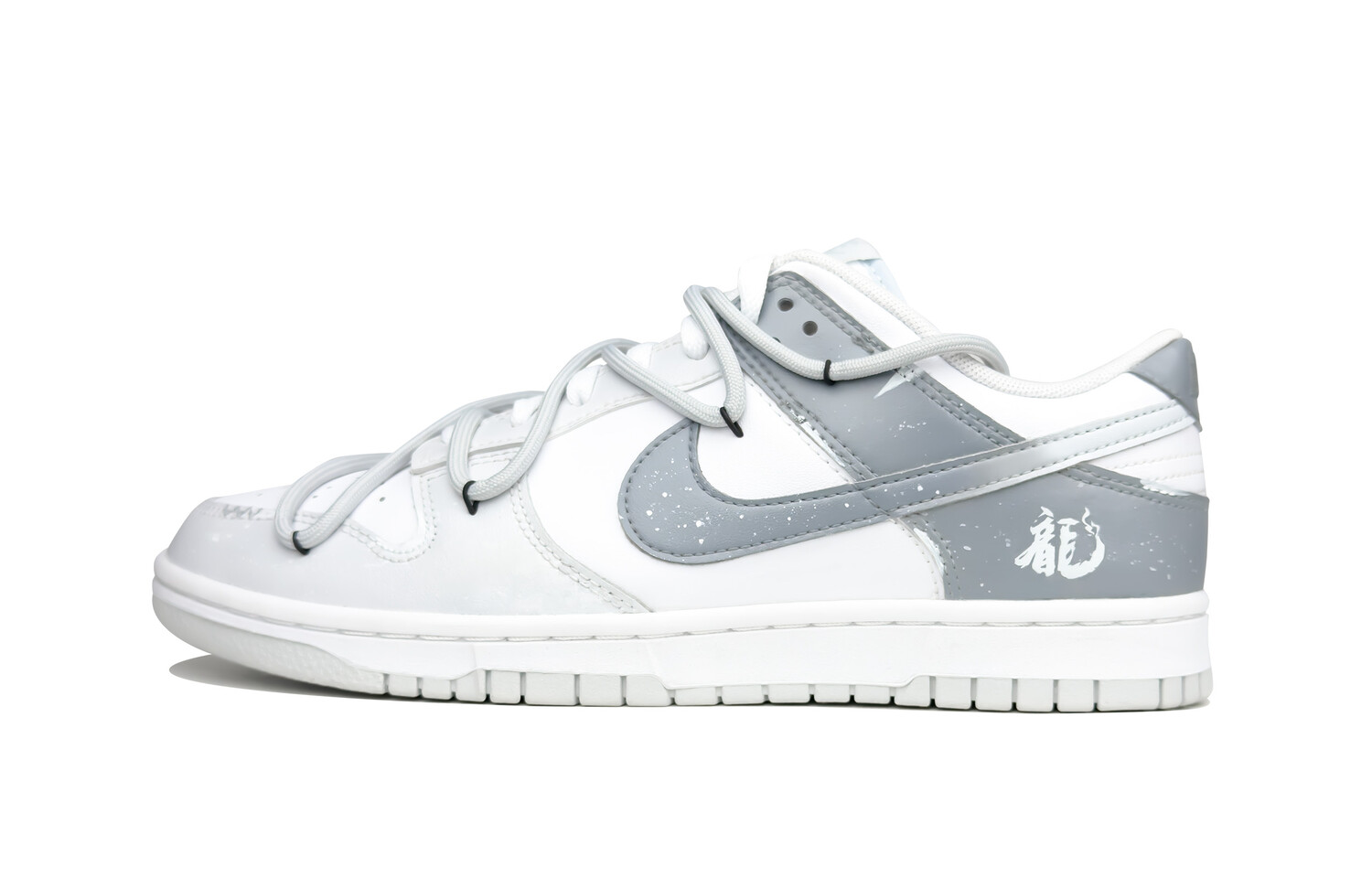 

Кроссовки Nike Dunk Skateboarding Shoes Men Low-top Grey/white, серый