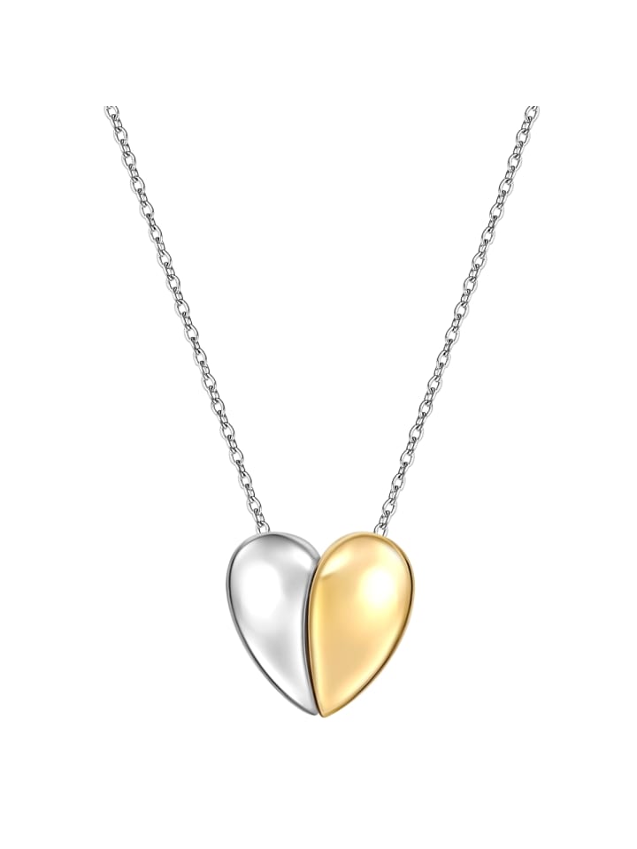 

Yokoamii Латунное колье в форме сердца из серебра/желтого золота