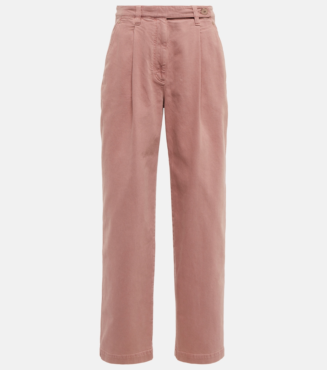 

Прямые джинсы с высокой талией Brunello Cucinelli, Pink Coral