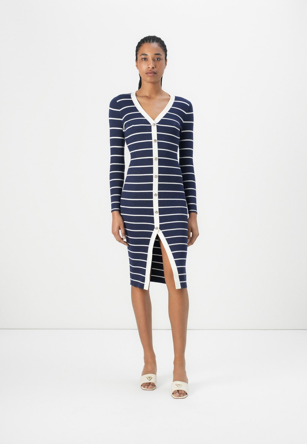 

Платье-джемпер STRIPED ANDREA MIDI DRESS Guess, синий