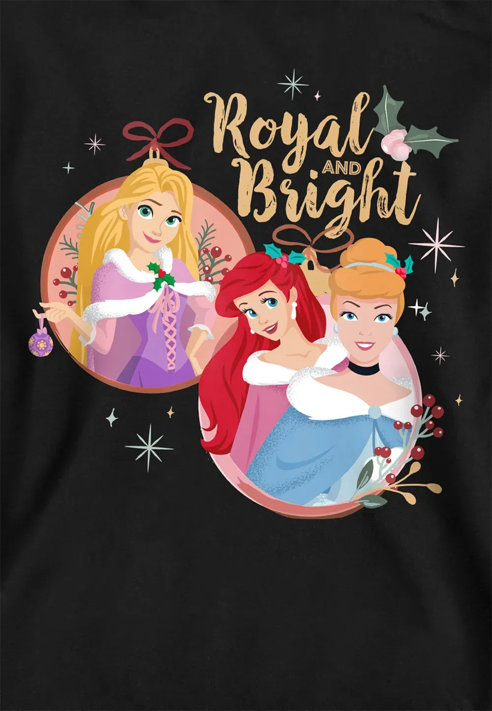 Детская худи Princess Christmas Disney, черный — фото 2