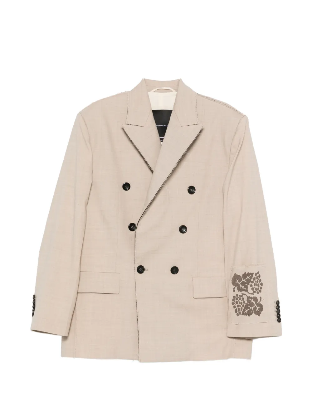 

Двубортный пиджак Federico Cina, бежевый