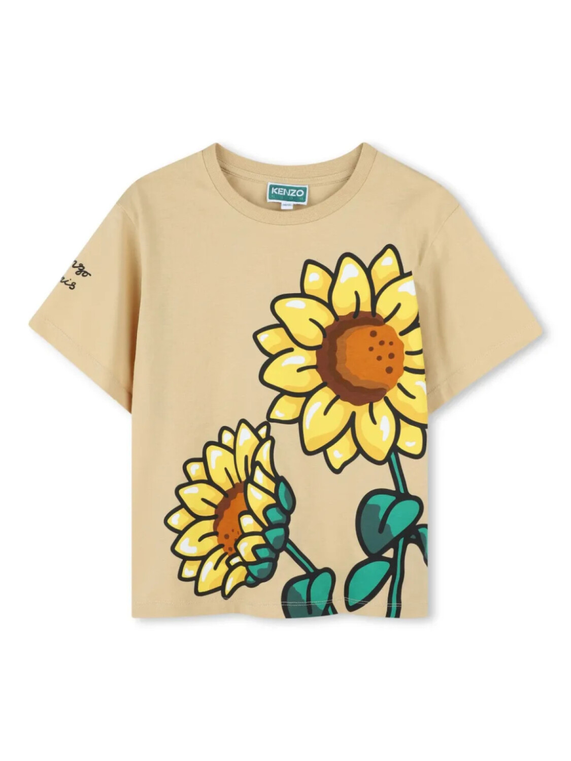 

Kenzo Kids футболка с принтом, нейтральный