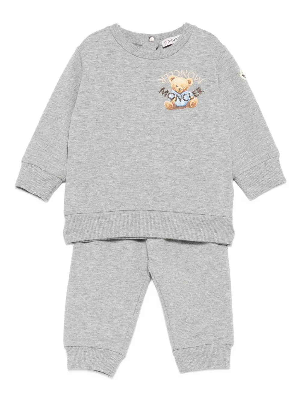 

Спортивный костюм с вышитым медведем Moncler Enfant, серый